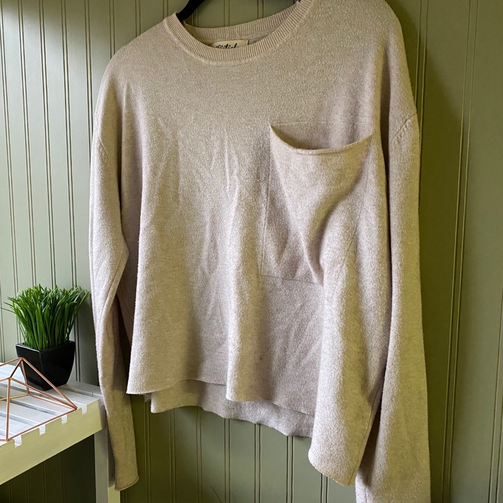 🌿SOLD🌿 Listicle oatmeal crop sweater